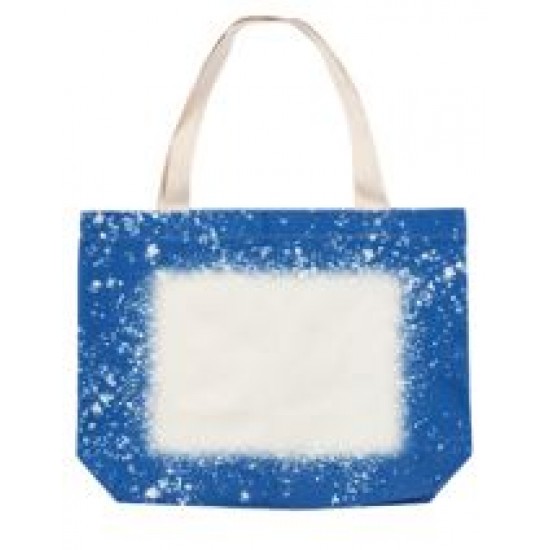 TD-HBD3548BL DyecraftDirect Blank Faux Bleach Poly-Linen Totebag Blue